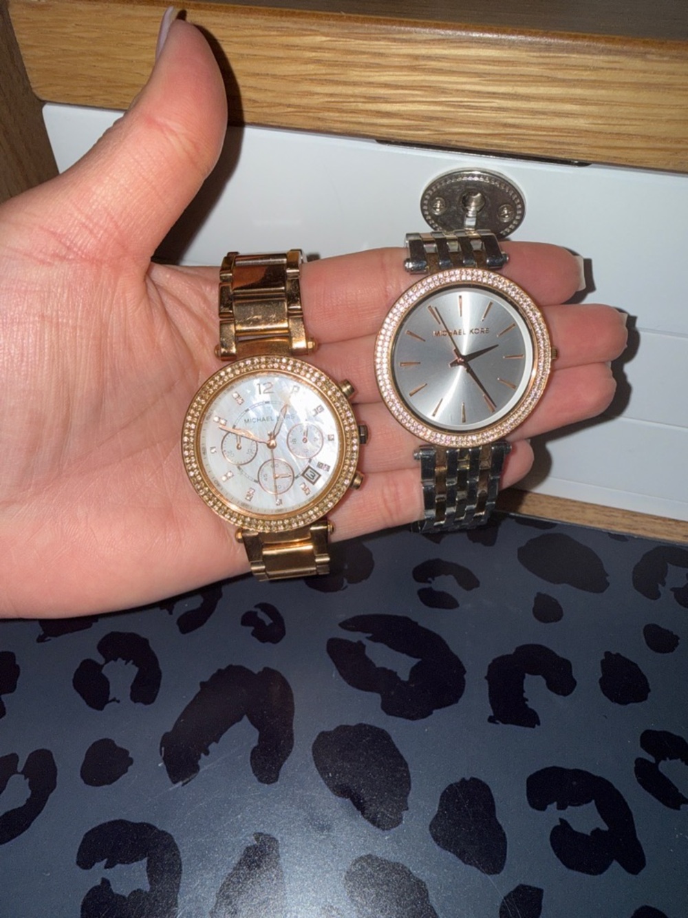 Michael Kors Rose Gold and Silver Two-Tone Women's Watch Set